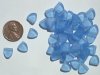 50 9mm Triangle Beads - Matte Light Sapphire